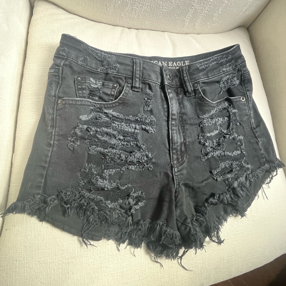 American Eagle Demin Black Shorts